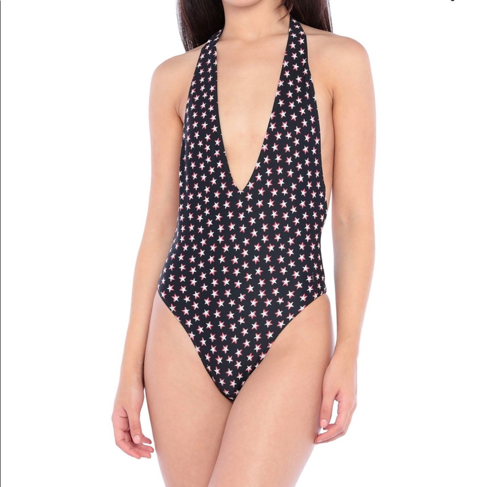 Deep V neck swimsuit from Saint Laurent. Size L